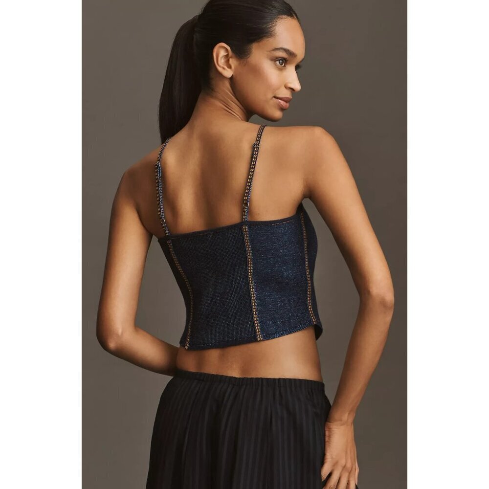 Pilcro Crop Corset Sweater Tank Top M - Picture 3 of 4